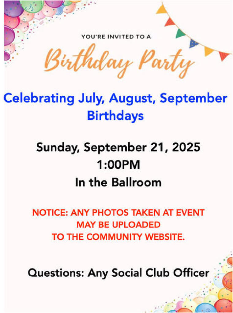 [IMAGE]July, August September birthday party invitation